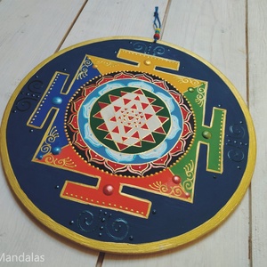   Mini Sri Yantra - otthon & életmód - dekoráció - spiritualitás - mandala - Meska.hu