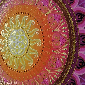 Bíbor  NapMandala - otthon & életmód - dekoráció - spiritualitás - mandala - Meska.hu