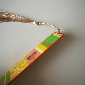 Szivecskés, színes könyvjelző  - könyv & zene - könyvjelző - Meska.hu