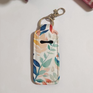 Ajakbalzsam tartó kulcstartó - színes levelek, Táska & Tok, Kulcstartó & Táskadísz, Kulcstartó, Decoupage, transzfer és szalvétatechnika, Mindenmás, MESKA