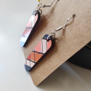 'Urban Sunset'  Geometrikus fa fülbevaló - ékszer - fülbevaló - lógó fülbevaló - Meska.hu