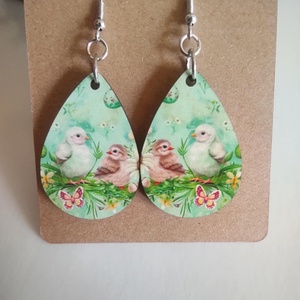 Erdei barátok fülbevaló - ékszer - fülbevaló - lógó csepp fülbevaló - Meska.hu