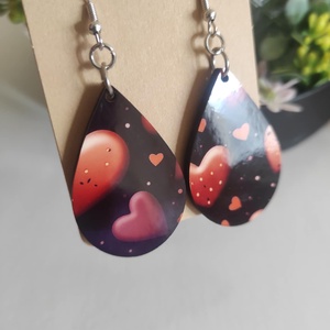 Szíves pillanat fülbevaló  - ékszer - fülbevaló - lógó csepp fülbevaló - Meska.hu