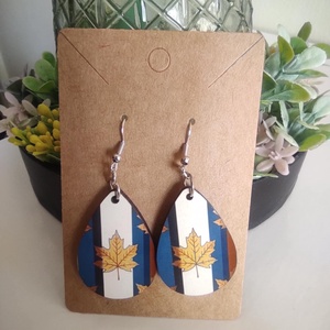 'Őszi levél' fa fülbevaló - ékszer - fülbevaló - lógó csepp fülbevaló - Meska.hu