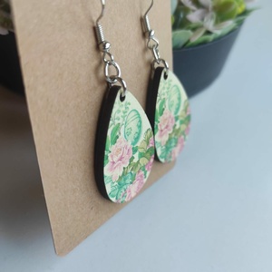 Húsvéti Rózsakert fa csepp fülbevaló - ékszer - fülbevaló - lógó csepp fülbevaló - Meska.hu