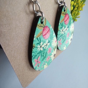 Húsvéti tavaszkert fa csepp fülbevaló - ékszer - fülbevaló - lógó csepp fülbevaló - Meska.hu