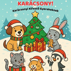'Állati Jó Karácsony Karácsonyi Kifestő Gyerekeknek (PDF formátumban), Otthon & Életmód, Papír, írószer, Színező, Mindenmás, MESKA