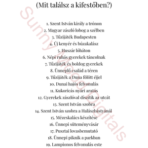 Augusztus 20.  Kifestő gyerekeknek (nyomtatható PDF, 610 éveseknek) - otthon & életmód - papír, írószer - színező - Meska.hu