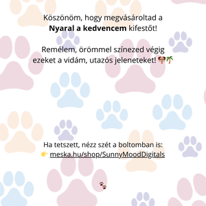 Nyaral a kedvencem  Kutyás színezőlapok (PDF, letölthető) - otthon & életmód - papír, írószer - színező - Meska.hu
