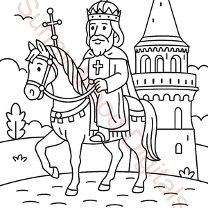 Augusztus 20.  Kifestő gyerekeknek (nyomtatható PDF, 610 éveseknek) - otthon & életmód - papír, írószer - színező - Meska.hu