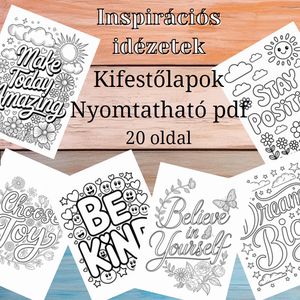Inspirációs Színezőlapok  Angol Idézetekkel, Nyomtatható PDF - Meska.hu