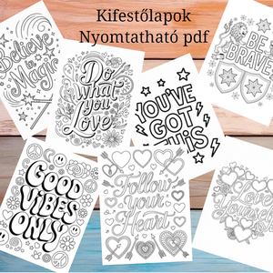Inspirációs Színezőlapok  Angol Idézetekkel, Nyomtatható PDF - otthon & életmód - papír, írószer - színező - Meska.hu