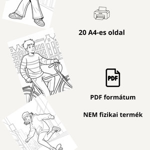 City Fashion  Nyomtatható kifestőlapok felnőtteknek és tiniknek (20 oldal) - otthon & életmód - papír, írószer - színező - Meska.hu