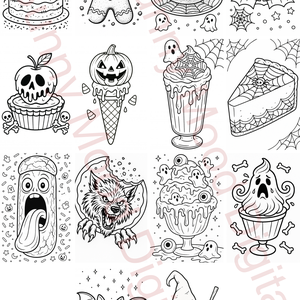 Halloween Desszertek  Kifestőkönyv (PDF, nyomtatható) - otthon & életmód - papír, írószer - színező - Meska.hu