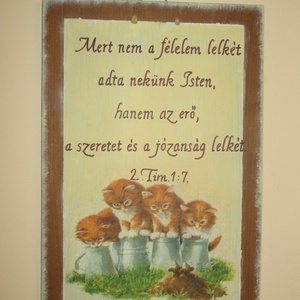 Cicusok és az egerek igés tábla - Meska.hu
