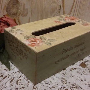 Zsebkendőtartó doboz - otthon & életmód - tárolás & rendszerezés - zsebkendőtartó - Meska.hu