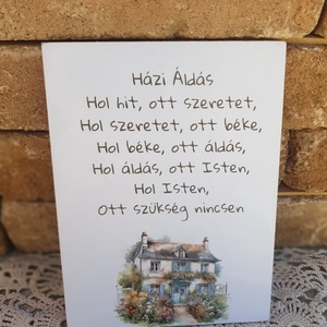 Házi áldás házikó - otthon & lakás - dekoráció - kép & falikép - táblakép - Meska.hu