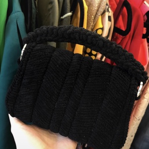 Fekete kanava kistáska - táska & tok - kézitáska & válltáska - alkalmi táska - Meska.hu