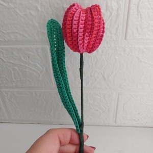 Horgolt cirmost tulipán  , Otthon & Életmód, Dekoráció, Virágdísz és tartó, Csokor & Virágdísz, Horgolás, MESKA