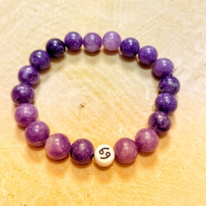 Személyre szabott lepidolit ásvány karkötő horoszkóppal, Ékszer, Karkötő, Ásványkarkötő, Ékszerkészítés, MESKA