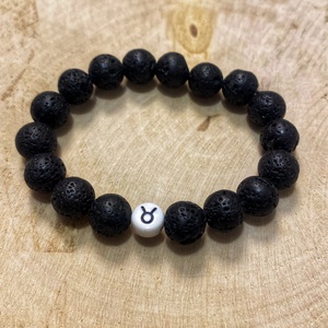 Személyre szabott lávakő ásvány karkötő horoszkóppal, Ékszer, Karkötő, Ásványkarkötő, Ékszerkészítés, MESKA