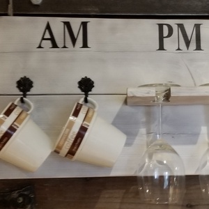 AM/PM (kávés /boros ) pohártartó  - Meska.hu