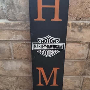 Harley Davidson üdvözlő tábla - otthon & életmód - dekoráció - ajtó- és ablak dekoráció - ajtótábla - Meska.hu