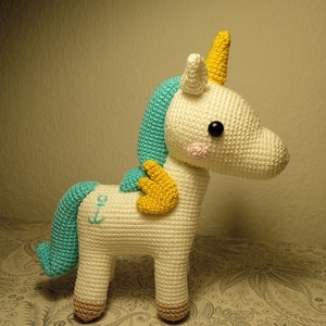 Amigurumi horgolt egyszarvú - Meska.hu
