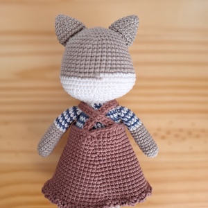 Amigurumi horgolt cicalány - játék & sport - plüssállat & játékfigura - cica - Meska.hu