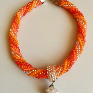 NAPSUGÁR NYAKLÁNC FŰZÖTT SWAROVSKI MEDÁLLAL , Otthon & Életmód, Kisállatoknak, Gyöngyfűzés, gyöngyhímzés, MESKA