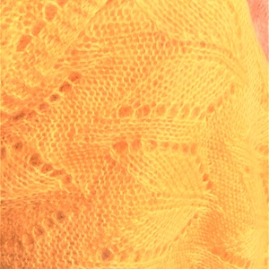 MOHAIR CSIPKESTÓLA CITROMSÁRGÁBAN, KÉTOLDALAS MINTÁVAL - ruha & divat - sál, sapka, kendő - stóla - Meska.hu