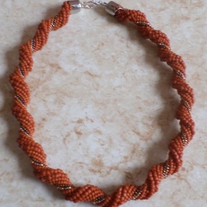 Barbados Herringbone Nyaklánc  - ékszer - nyaklánc - gyöngyös nyaklánc - Meska.hu