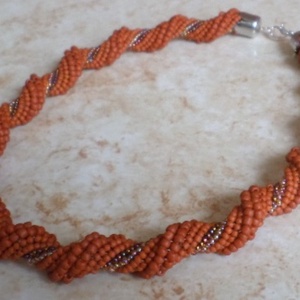 Barbados Herringbone Nyaklánc  - ékszer - nyaklánc - gyöngyös nyaklánc - Meska.hu