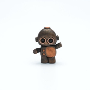 Steampunk szerelmes robot süthető gyurmából/Valenti napi robot szivecskével - otthon & lakás - dekoráció - asztal és polc dekoráció - asztaldísz - Meska.hu