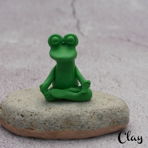 Meditáló béka/Namaste -  - Meska.hu