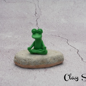 Meditáló béka/Namaste -  - Meska.hu