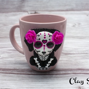 Santa Muerte kutya bögre, csupor - otthon & lakás - konyhafelszerelés, tálalás - tálalás - bögre & csésze - Meska.hu