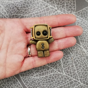 Steampunk szerelmes robot süthető gyurmából/Valenti napi robot szivecskével - otthon & életmód - dekoráció - asztal és polc dekoráció - asztaldísz - Meska.hu