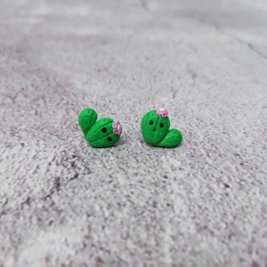 Kaktuzs bedugós polymer clay fülbevaló / pozsgá süthető gyurma füli - ékszer - fülbevaló - pötty fülbevaló - Meska.hu