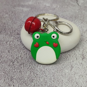 Mosómacis, mosőmedvés kulcstartó süthető gyurmából/Béka, békás polymer clay kulcstartó , Táska & Tok, Kulcstartó & Táskadísz, Kulcstartó, Ékszerkészítés, Gyurma, Meska