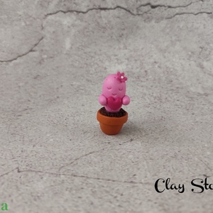 Szerelmes kaktusz süthető gyurmából/ Polymer clay kaktusz lufival - esküvő - dekoráció - sütidísz - Meska.hu