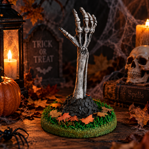 Csontváz kéz Halloween dekoráció � kézzel készített süthető gyurma szobor - otthon & életmód - dekoráció - halloween - halloweeni figurák - Meska.hu