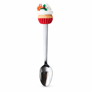 Karácsonyi cupcake díszkanál narancsszelettel � kézzel készített süthető gyurma dekoráció - Meska.hu
