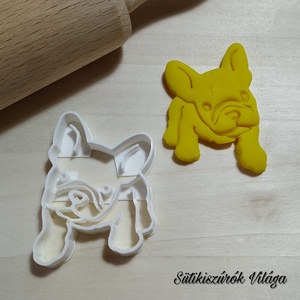 Francia bulldog kiskutya - süteménykiszúró forma, sütipecsét. Linzer, mézeskalács, keksz kiszúró, Otthon & Életmód, Sütikiszúró, Konyhafelszerelés, tálalás, Sütés, főzés, Mindenmás, MESKA