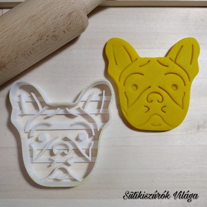 Francia bulldog fej - süteménykiszúró forma, sütipecsét. Linzer, mézeskalács, keksz kiszúró, Otthon & Életmód, Sütikiszúró, Konyhafelszerelés, tálalás, Sütés, főzés, Mindenmás, MESKA