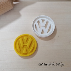 VW logo, kicsi - süteménykiszúró forma, sütipecsét. Linzer, mézeskalács, keksz kiszúró - Meska.hu