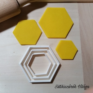 Hatszögek - süteménykiszúró forma, sütipecsét. Linzer, mézeskalács, keksz kiszúró, Otthon & Életmód, Sütikiszúró, Konyhafelszerelés, tálalás, Sütés, főzés, Mindenmás, Mézeskalácssütés, MESKA