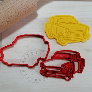 Trabant autó - süteménykiszúró forma, sütipecsét. Linzer, mézeskalács, keksz kiszúró - Meska.hu
