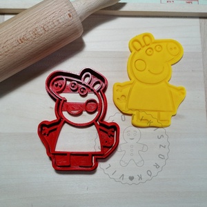 Peppa, álló - süteménykiszúró forma, sütipecsét. Linzer, mézeskalács, keksz kiszúró - otthon & életmód - konyhafelszerelés, tálalás - sütés, főzés - sütikiszúró - Meska.hu