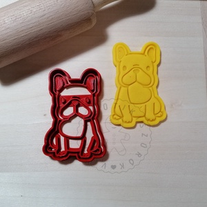 Francia bulldog szívvel a szájában - süteménykiszúró forma, sütipecsét. Sütikiszúró. Linzer, mézeskalács, keksz kiszúró, Otthon & Életmód, Konyhafelszerelés, tálalás, Sütikiszúró, Sütés, főzés, Mindenmás, Mézeskalácssütés, MESKA